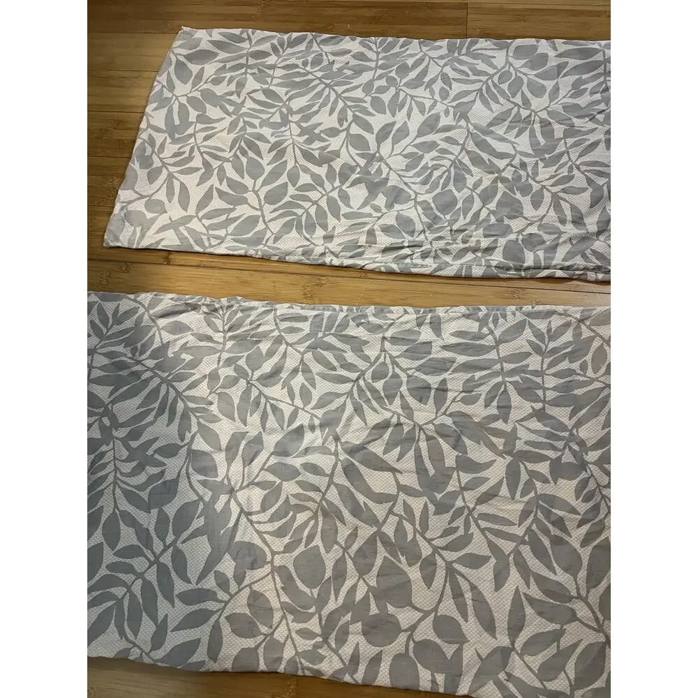 CALVIN KLEIN King Shams Madeira Bamboo Leaf A Pair 100% Combed Cotton